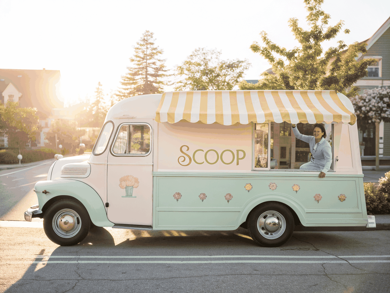 SCOOP ice cream parlor storefront in Springfield