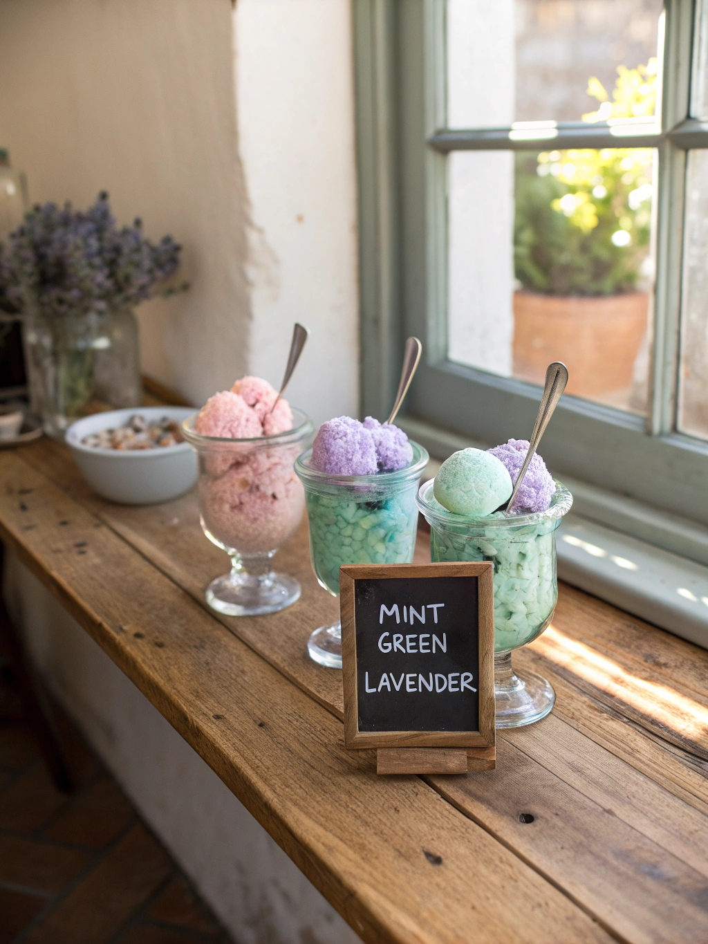 Four pints of ice cream in a carry bag
