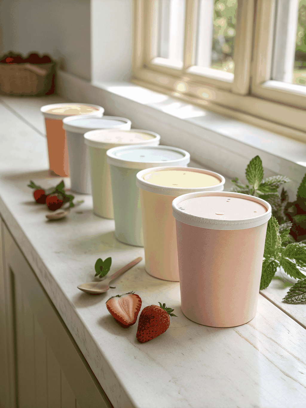Six pints of artisan ice cream in a gift box